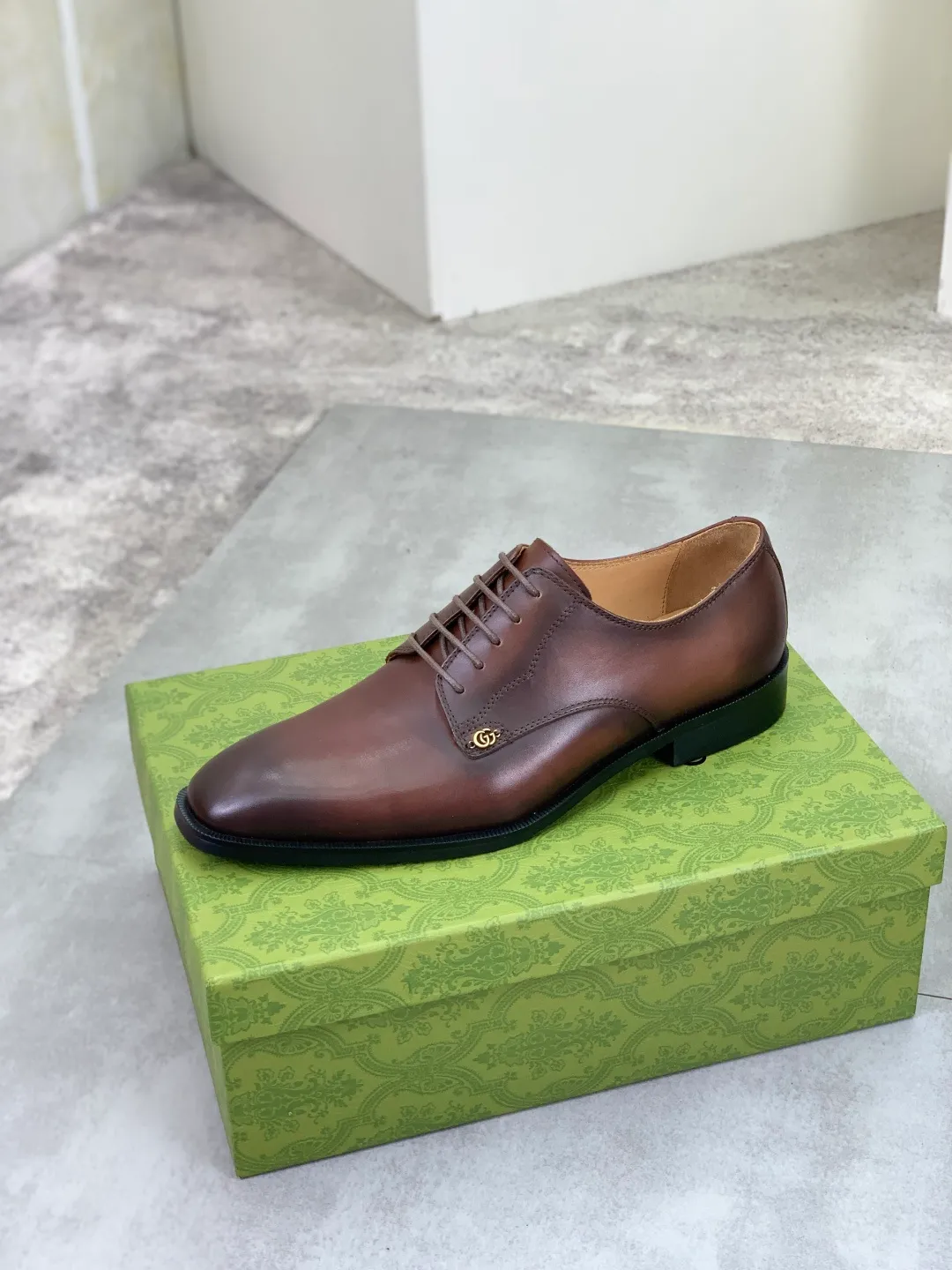 Men's men's shoes 💰P560 [New style] Water dyed cowhide 💰💎💎💎 [Gucci] GUCCI high-end men's formal business leather shoes, original order 1:1! Original imported high-end open-edge beaded calfskin, original metal buckle, imported first-layer cowhide lining for feet. Original outsole, men's shoe size: 39-44 (45 customized) 3️⃣ colors available